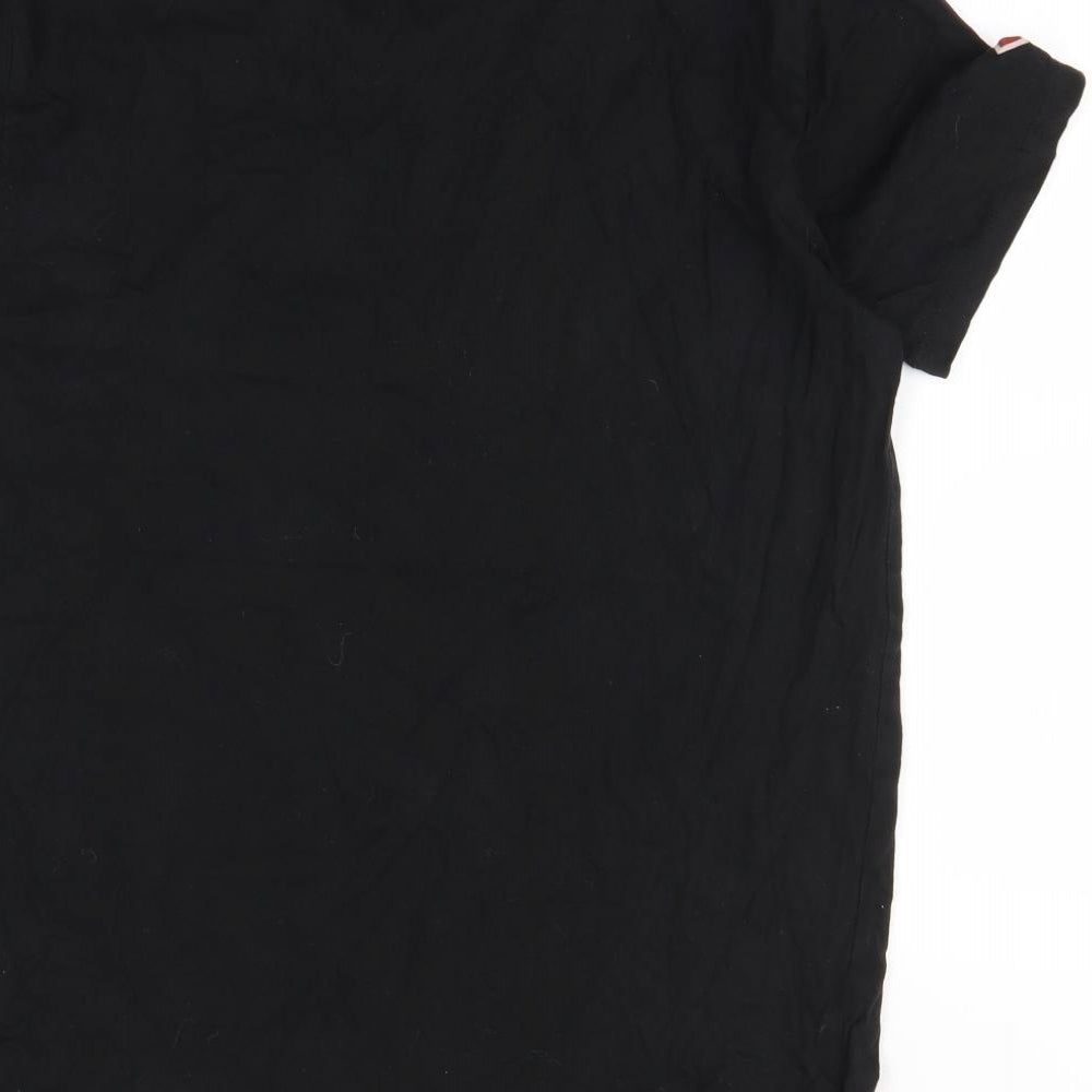 Preworn Mens Black    T-Shirt Size L