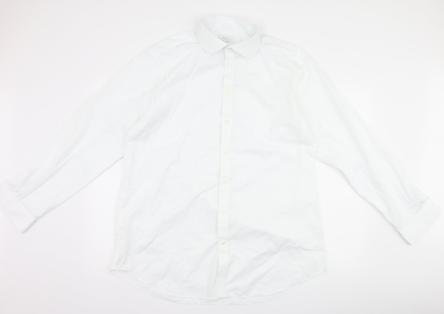 John Lewis Mens White    Dress Shirt Size 17