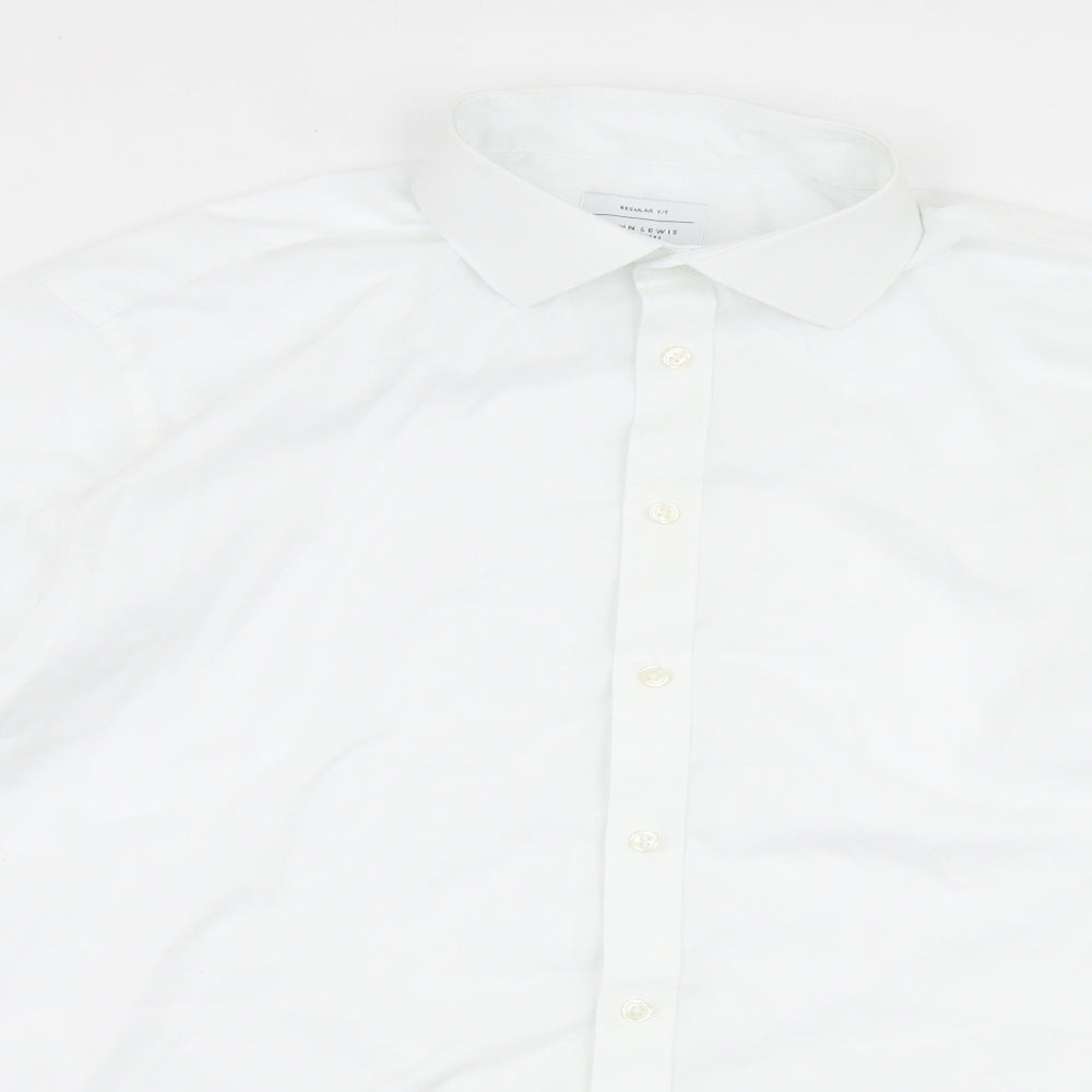 John Lewis Mens White    Dress Shirt Size 17