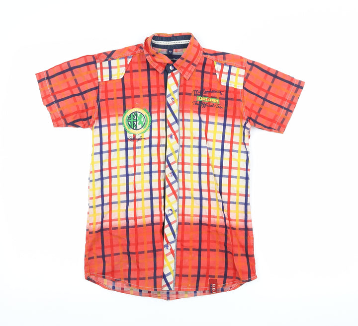 button boy Boys Red Check Basic Button-Up Size 10 Years