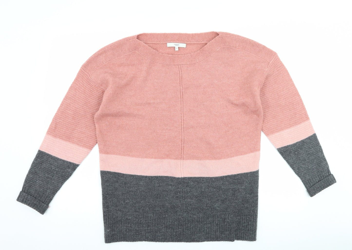 NEXT Womens Pink Striped  Pullover Jumper Size M
