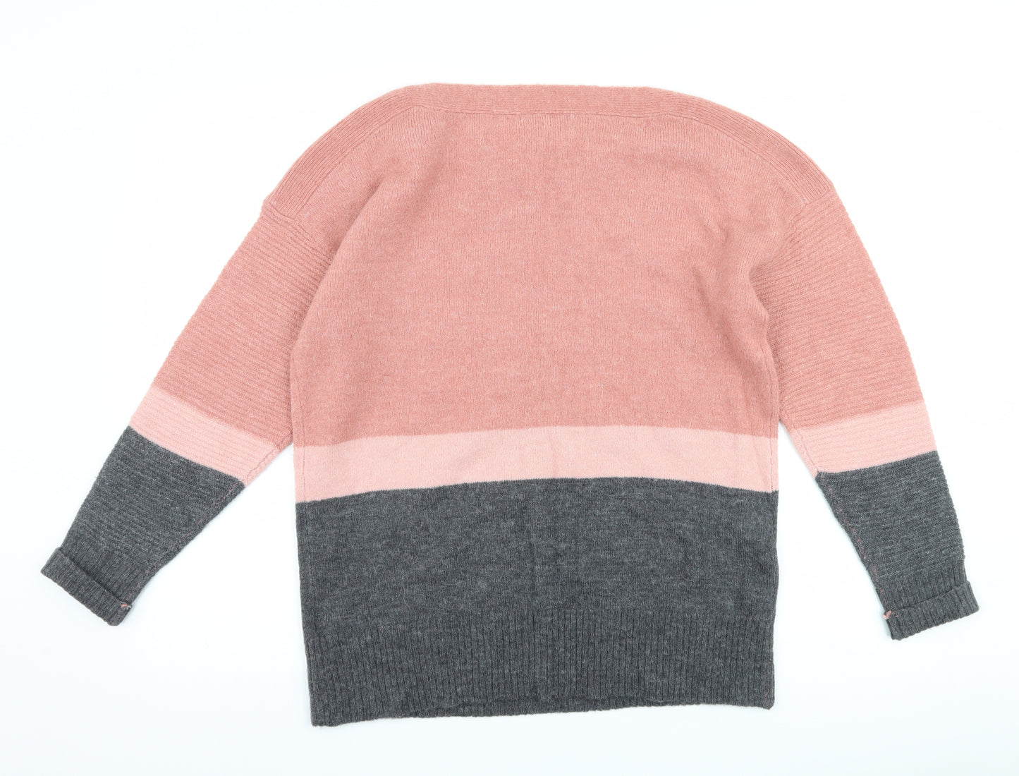 NEXT Womens Pink Striped  Pullover Jumper Size M