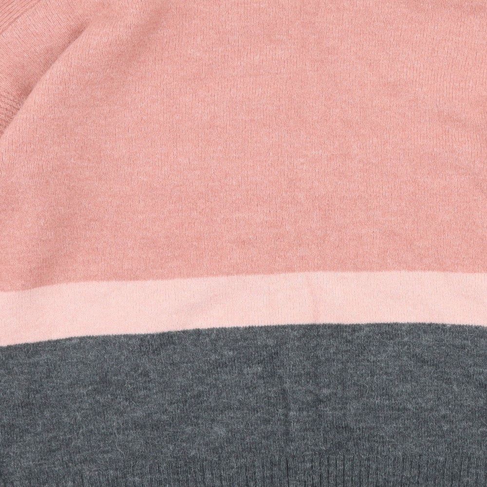 NEXT Womens Pink Striped  Pullover Jumper Size M