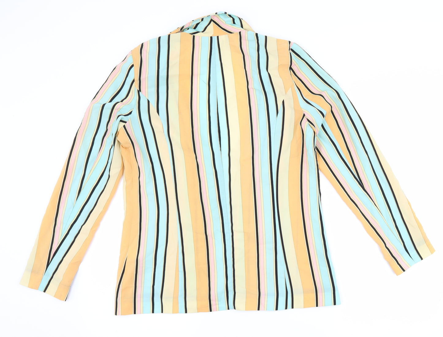 River Island Womens Orange Striped  Jacket Blazer Size 14