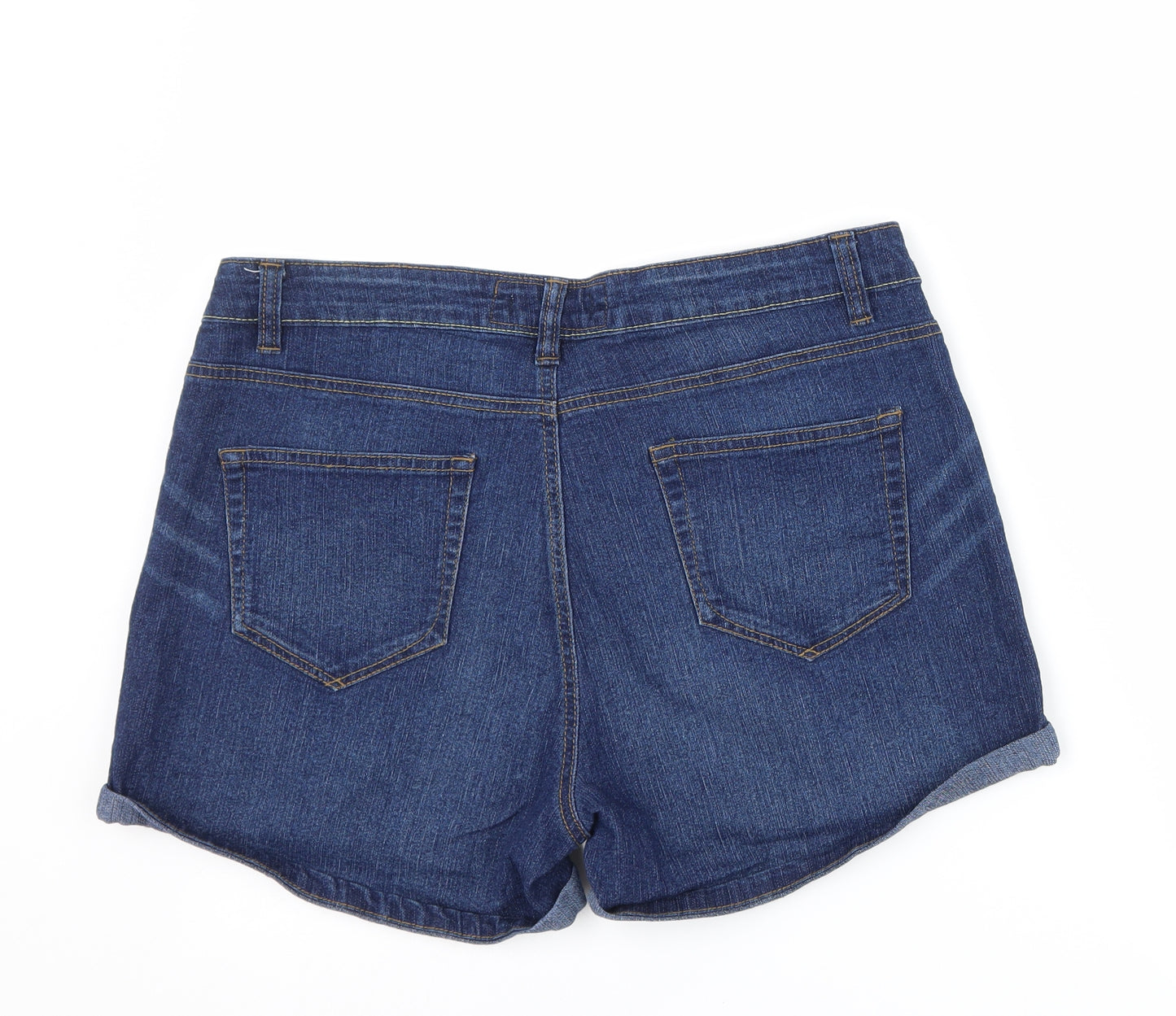 Peacocks Womens Blue  Denim Mom Shorts Size 12