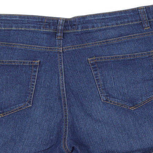 Peacocks Womens Blue  Denim Mom Shorts Size 12