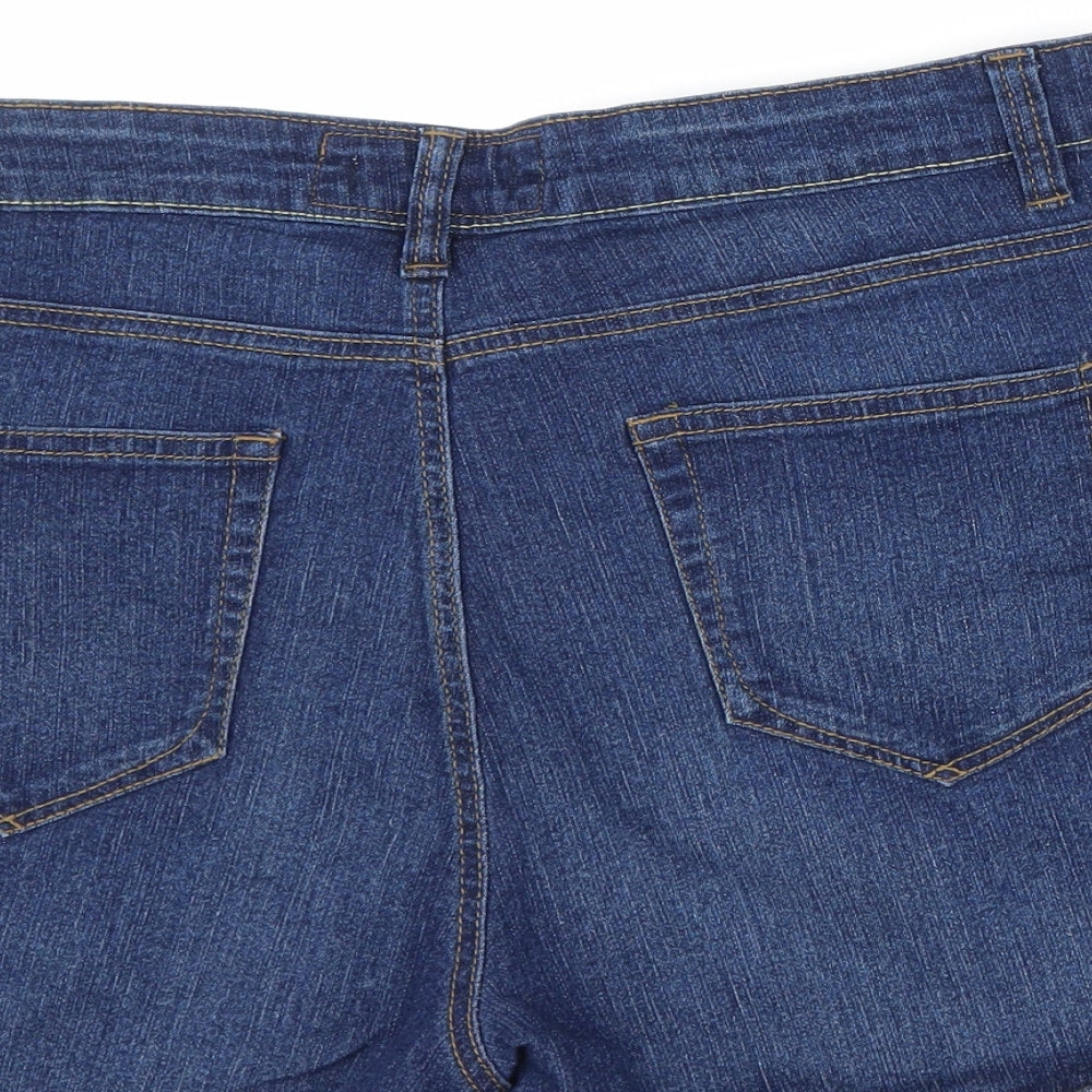 Peacocks Womens Blue  Denim Mom Shorts Size 12