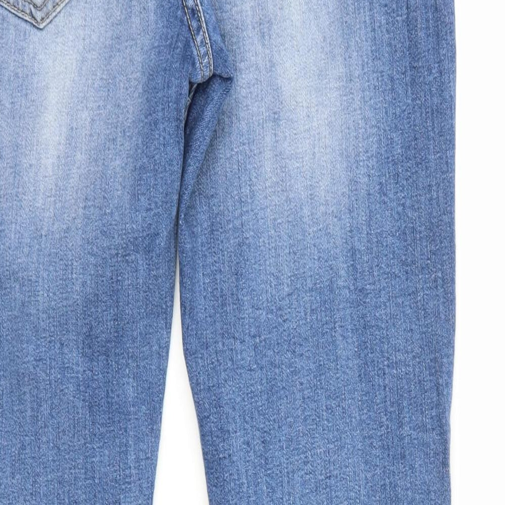 Zac & Zoe Womens Blue Floral Denim Skinny Jeans Size XL L27 in