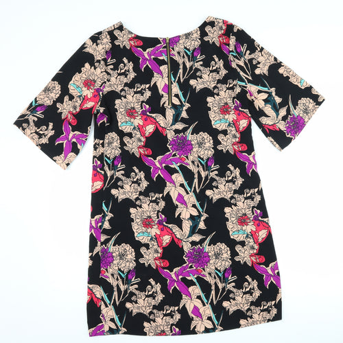 F&F Womens Black Floral  Shift  Size 12
