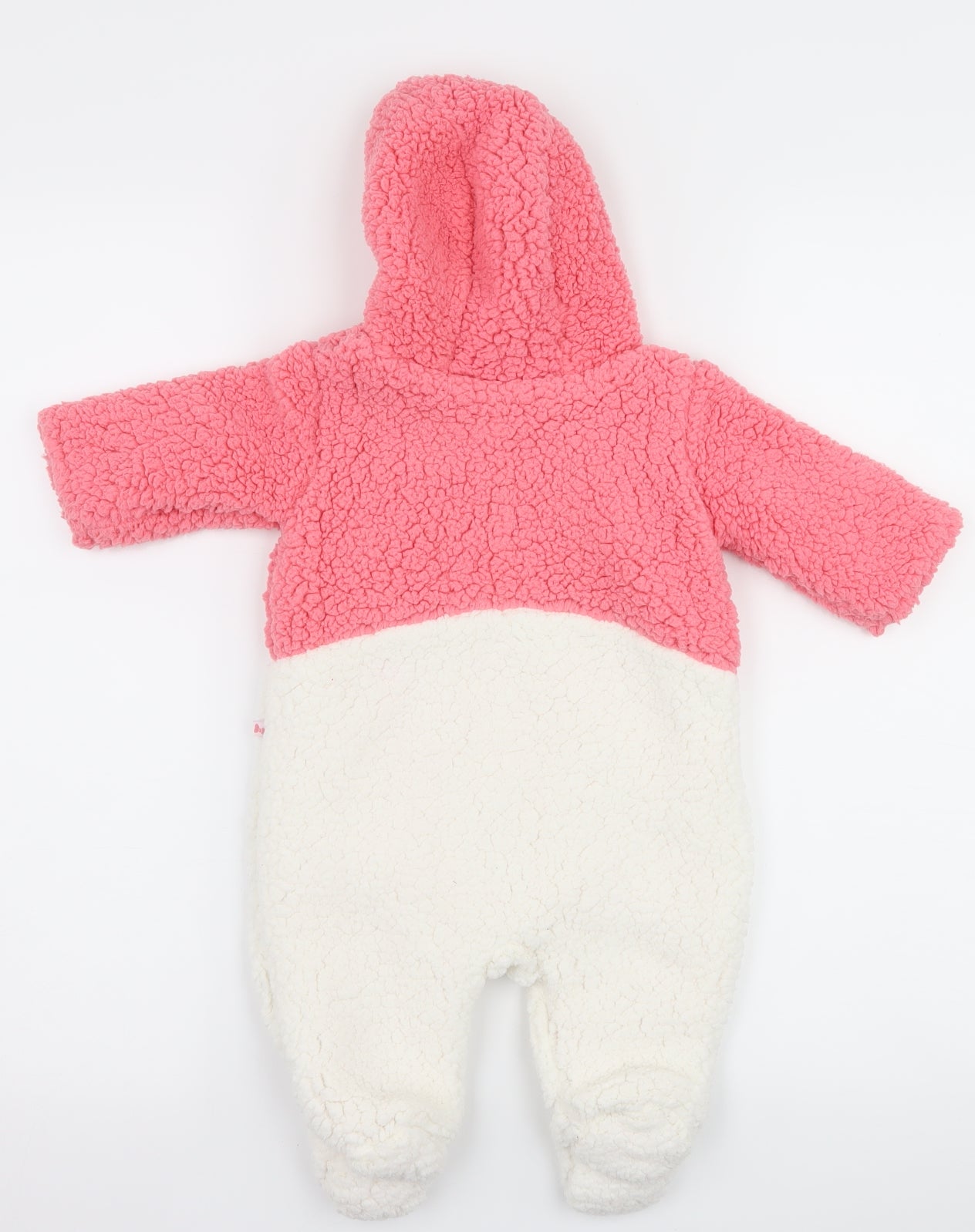 Disney Girls White  Fleece Overcoat Snowsuit Size 3-6 Months  - Disney Minnie Mouse