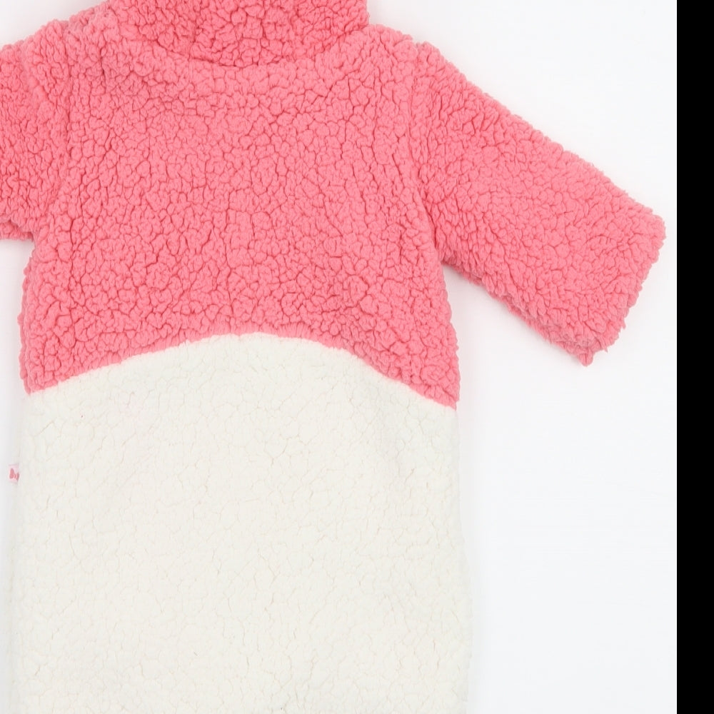 Disney Girls White  Fleece Overcoat Snowsuit Size 3-6 Months  - Disney Minnie Mouse