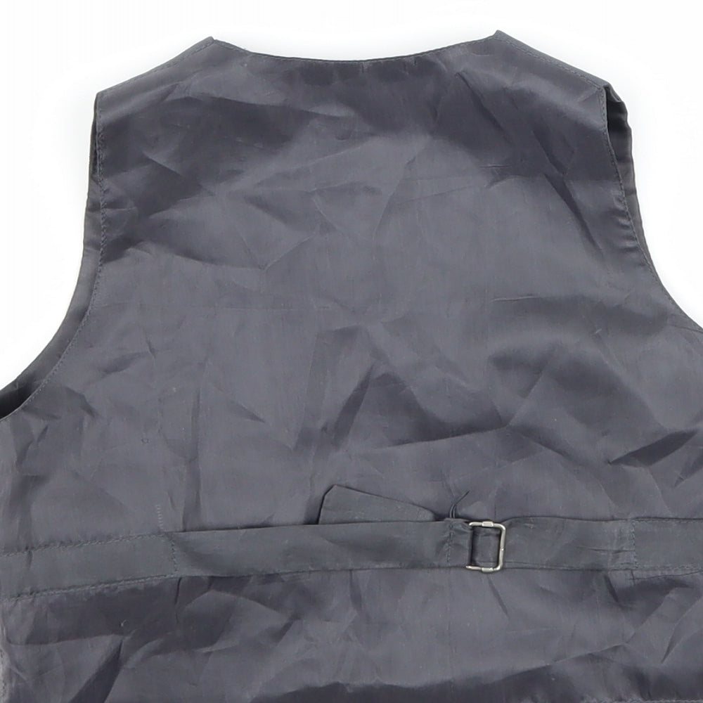Preworn Boys Grey   Jacket Waistcoat Size 3 Years