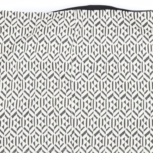 Primark Womens Ivory Geometric  Mini Skirt Size 16