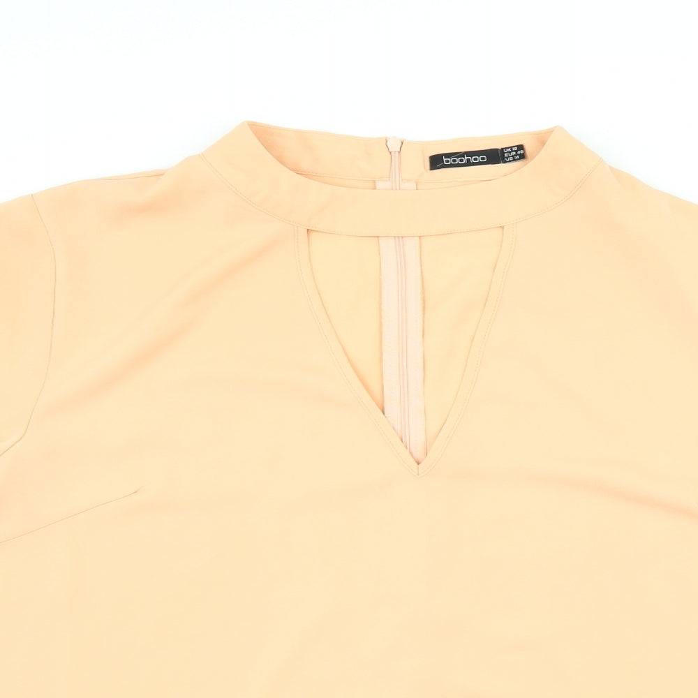 Boohoo Womens Pink   Basic Blouse Size 18