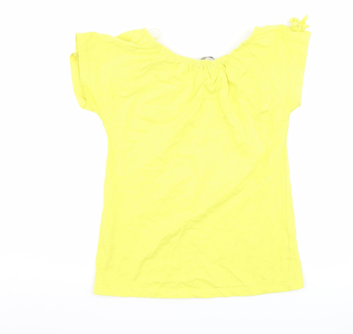 George Girls Yellow   Basic T-Shirt Size 10-11 Years  - Aloha