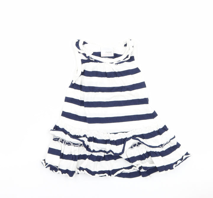 NEXT Girls Blue Spotted  Tank Dress  Size 3-6 Months