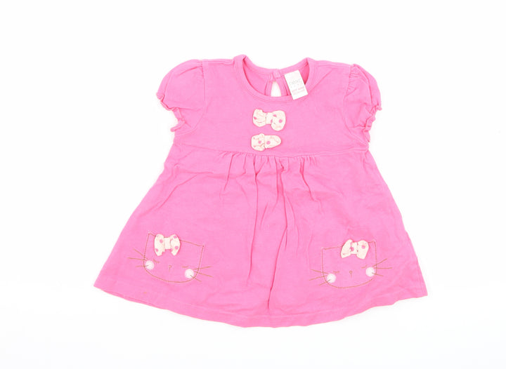 NEXT Girls Pink   T-Shirt Dress  Size 3-6 Months  - cat
