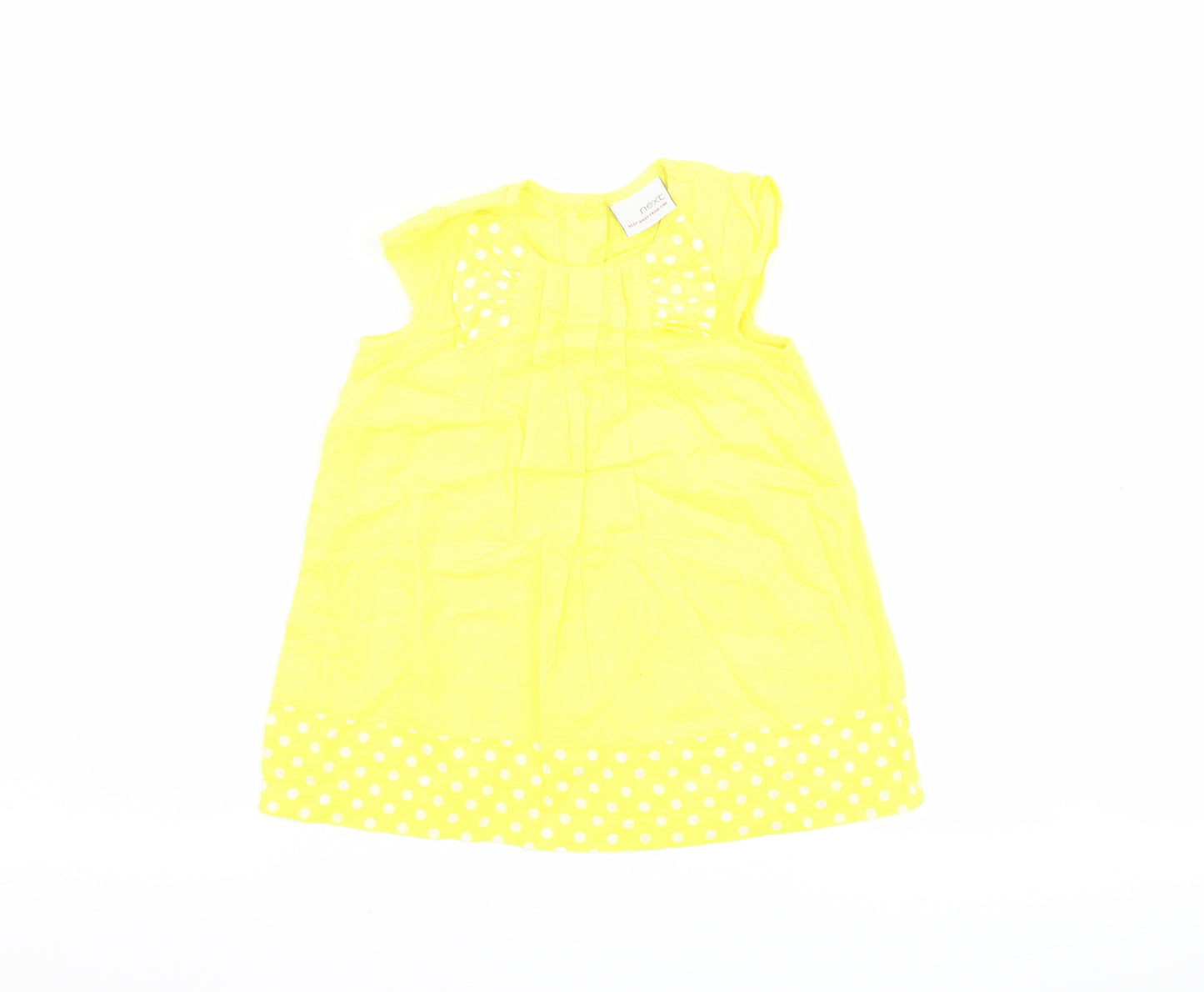 NEXT Girls Yellow Polka Dot  A-Line  Size 3-6 Months