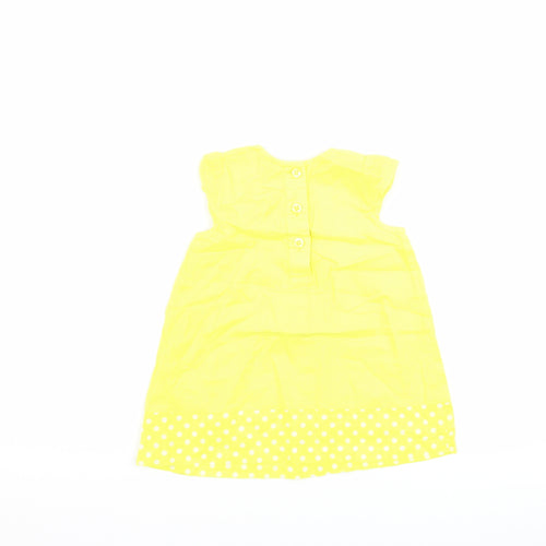 NEXT Girls Yellow Polka Dot  A-Line  Size 3-6 Months
