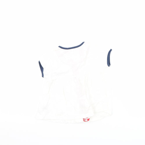 Disney Girls White   Basic T-Shirt Size 3-6 Months  - Disney Daisy duck
