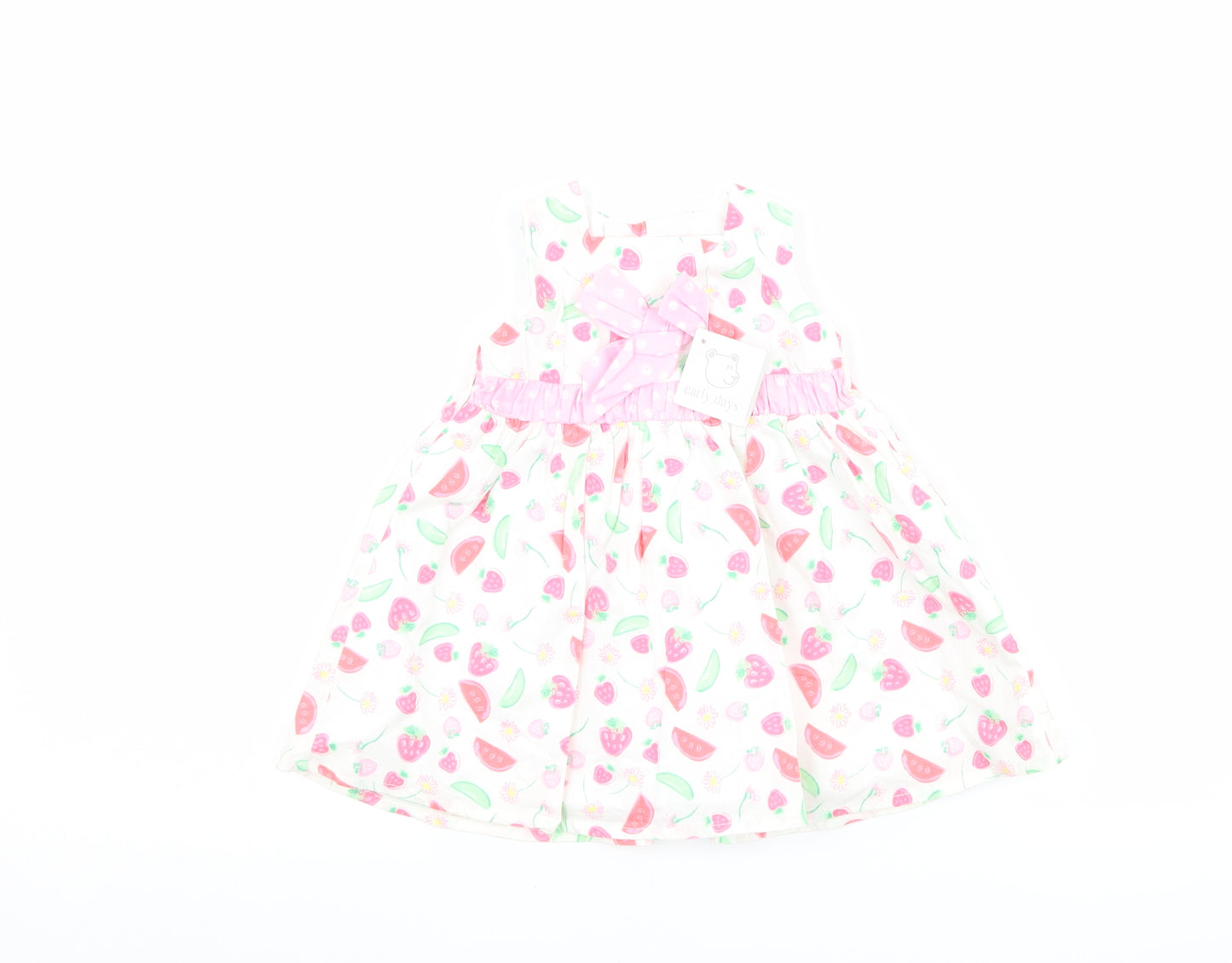 early days Girls White   Fit & Flare  Size 0-3 Months  - Fruit Print