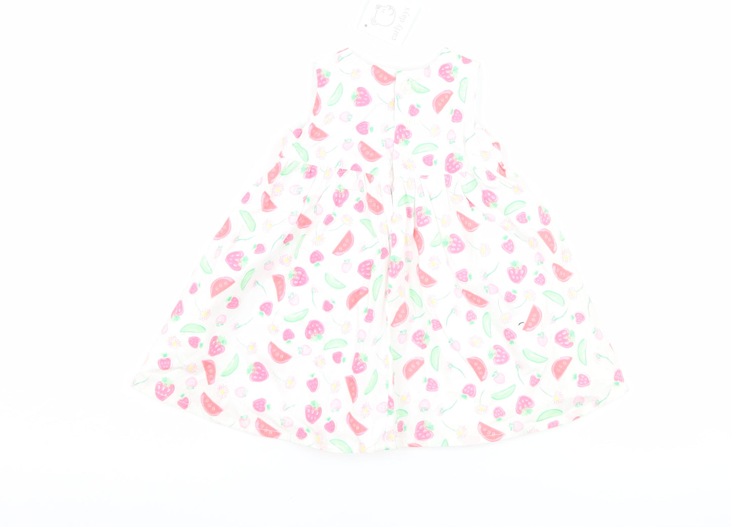 early days Girls White   Fit & Flare  Size 0-3 Months  - Fruit Print