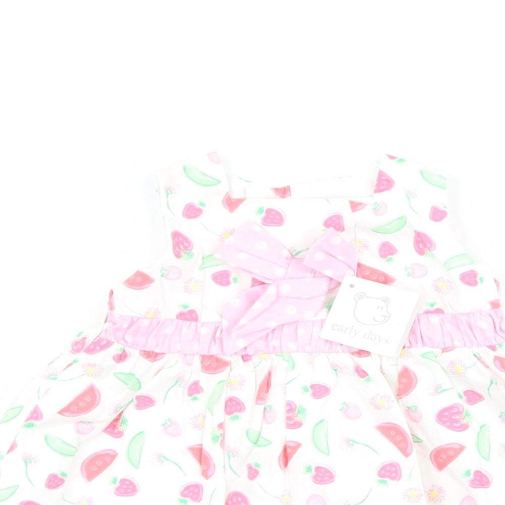 early days Girls White   Fit & Flare  Size 0-3 Months  - Fruit Print