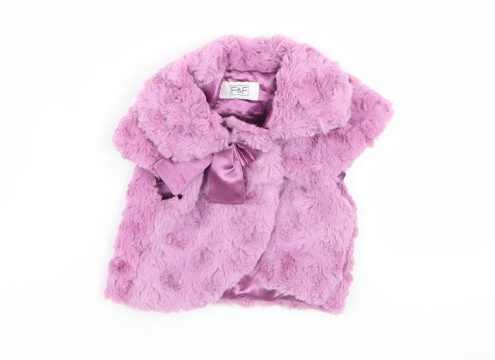 F&F Girls Purple   Jacket  Size 0-3 Months
