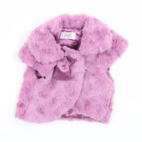 F&F Girls Purple   Jacket  Size 0-3 Months