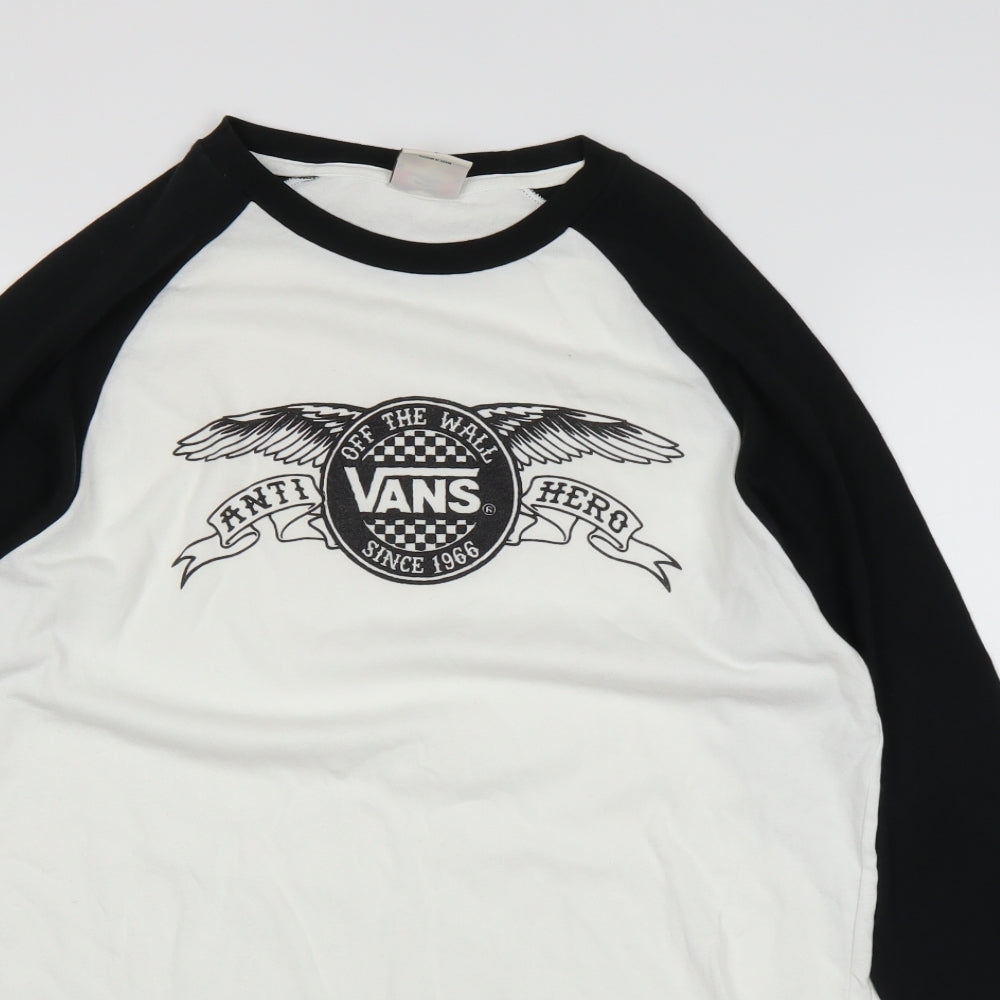 VANS Mens White    T-Shirt Size M