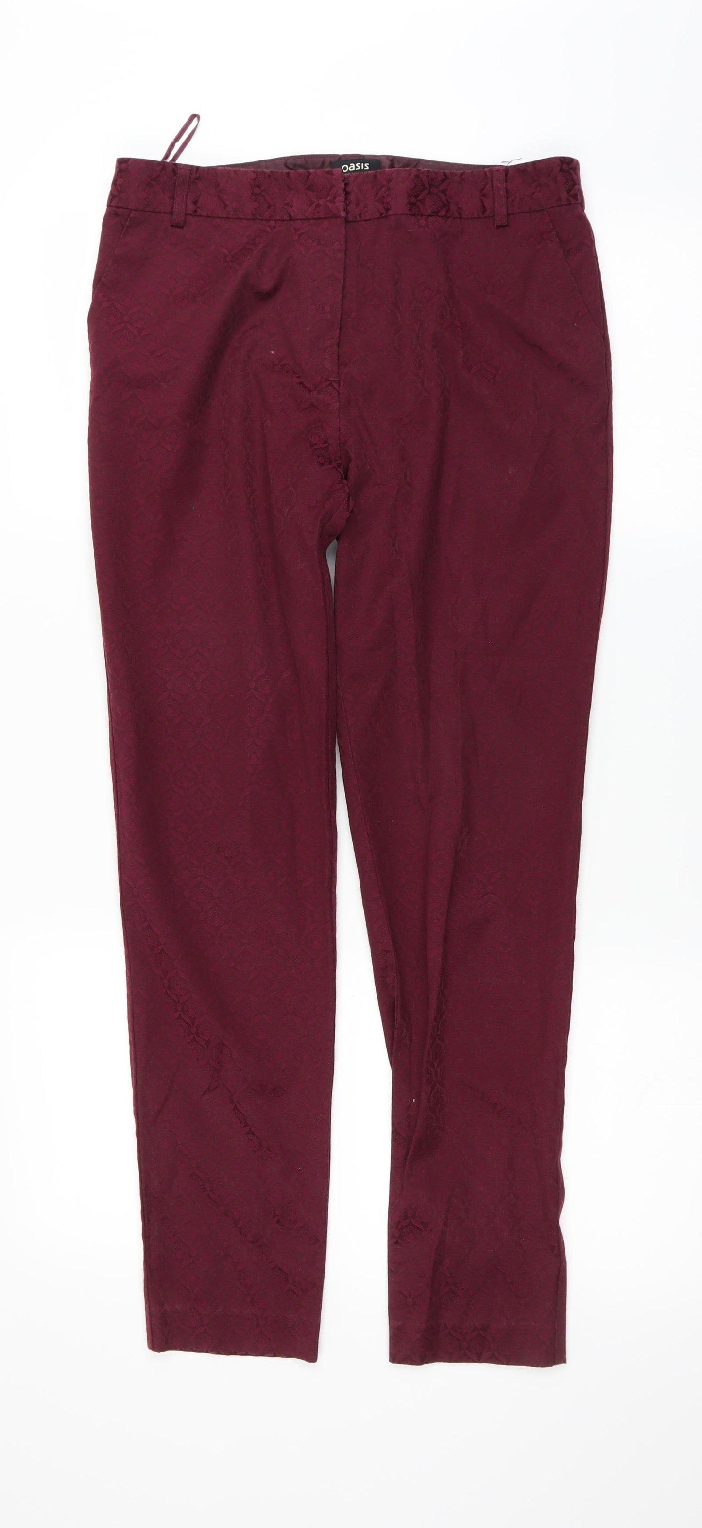 Oasis Womens Red   Trousers  Size 10 L27 in