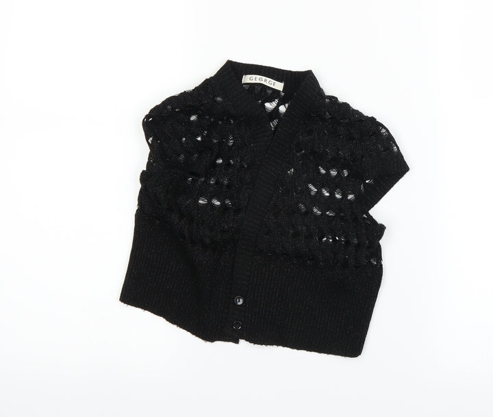 George Womens Black Cardigan Jumper Size M