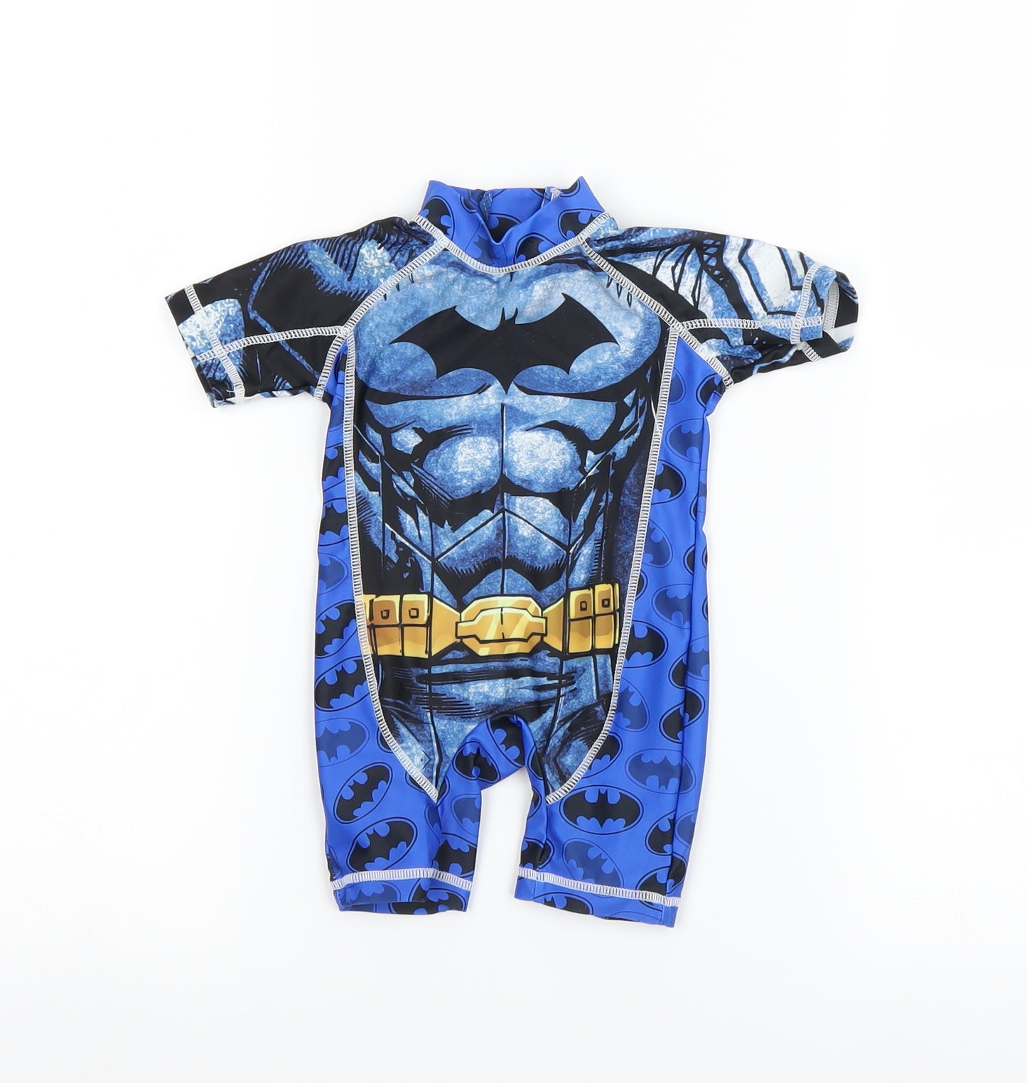 Batman Baby Blue   Coverall One-Piece Size 6-9 Months  - batman