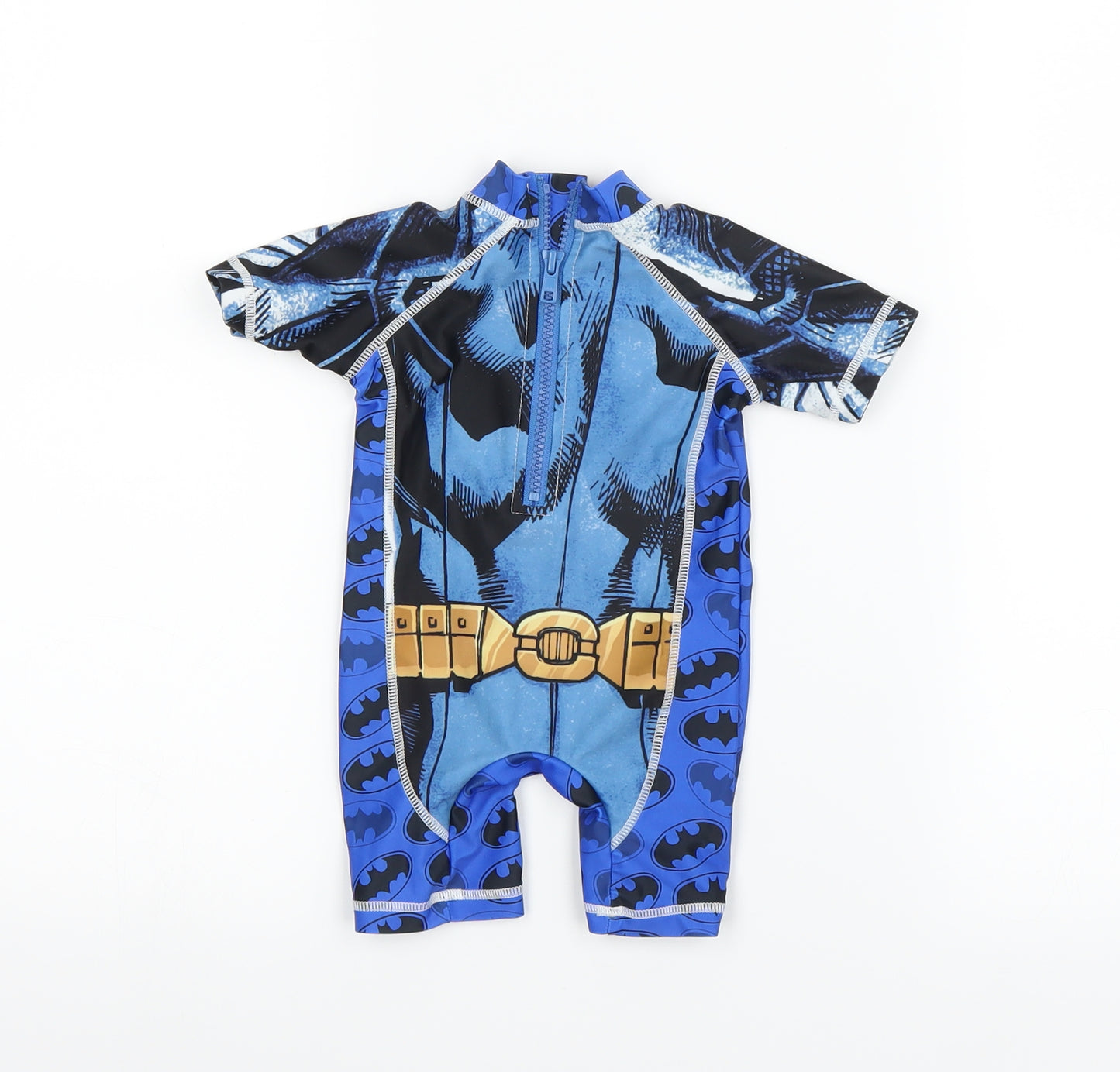 Batman Baby Blue   Coverall One-Piece Size 6-9 Months  - batman