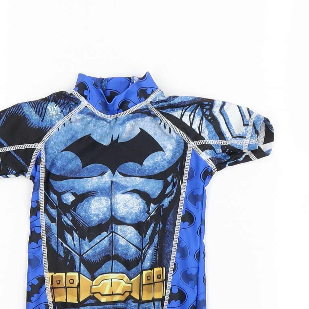 Batman Baby Blue   Coverall One-Piece Size 6-9 Months  - batman