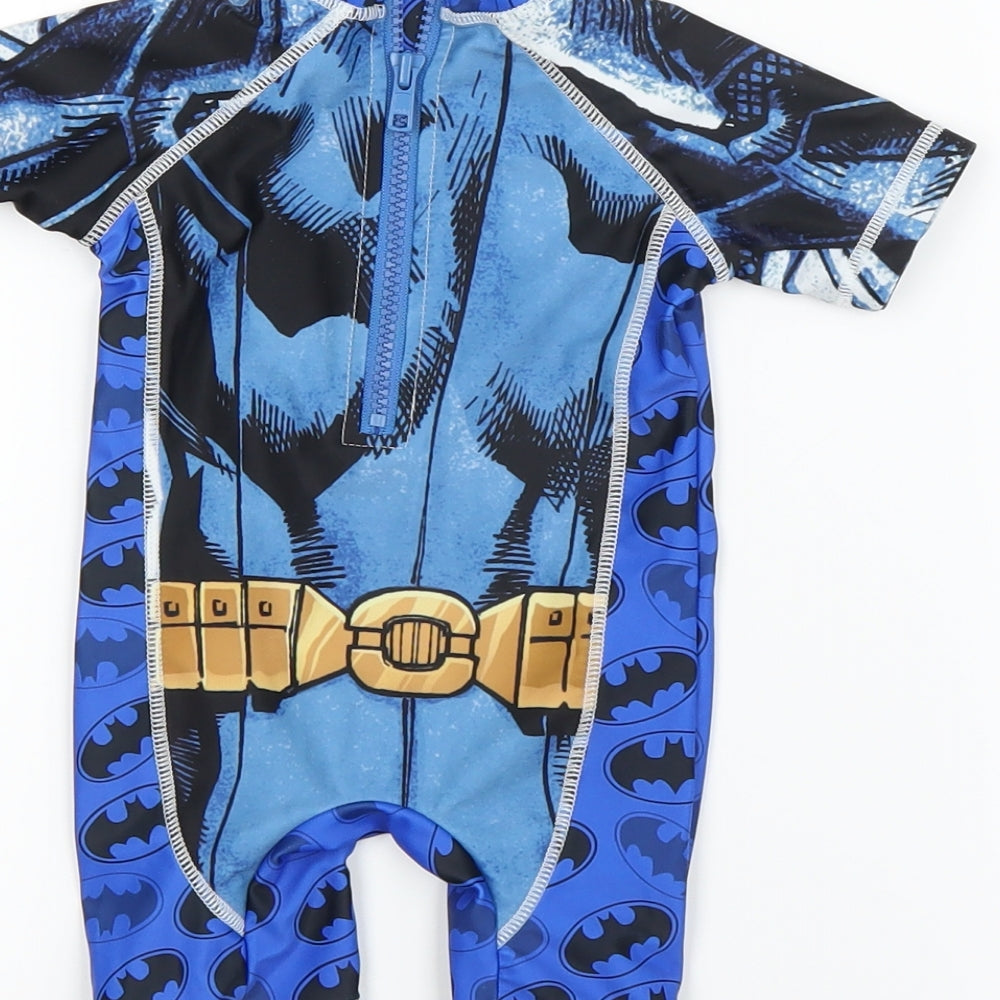 Batman Baby Blue   Coverall One-Piece Size 6-9 Months  - batman