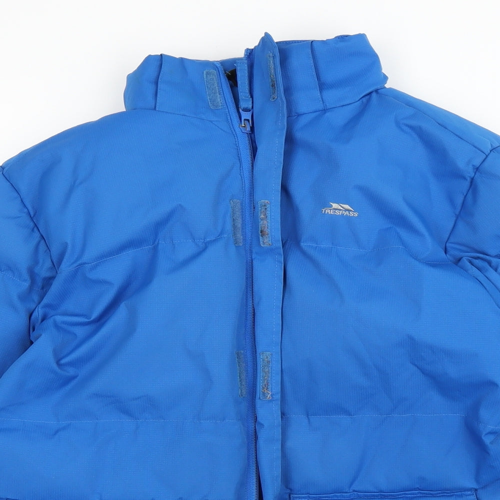 Tresspass Boys Blue   Puffer Jacket Coat Size 11-12 Years