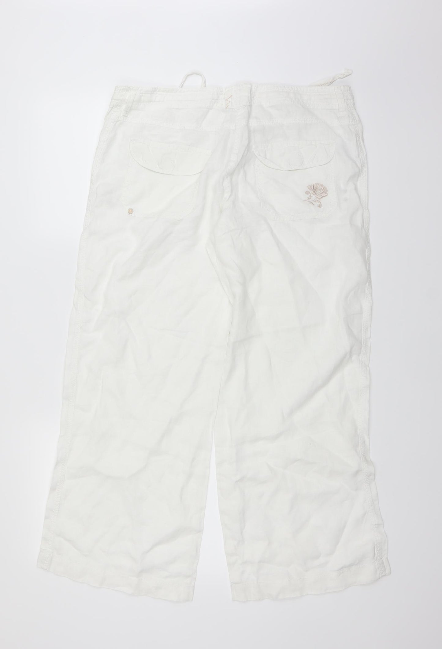 River Island Womens White   Trousers  Size 12 L25 in