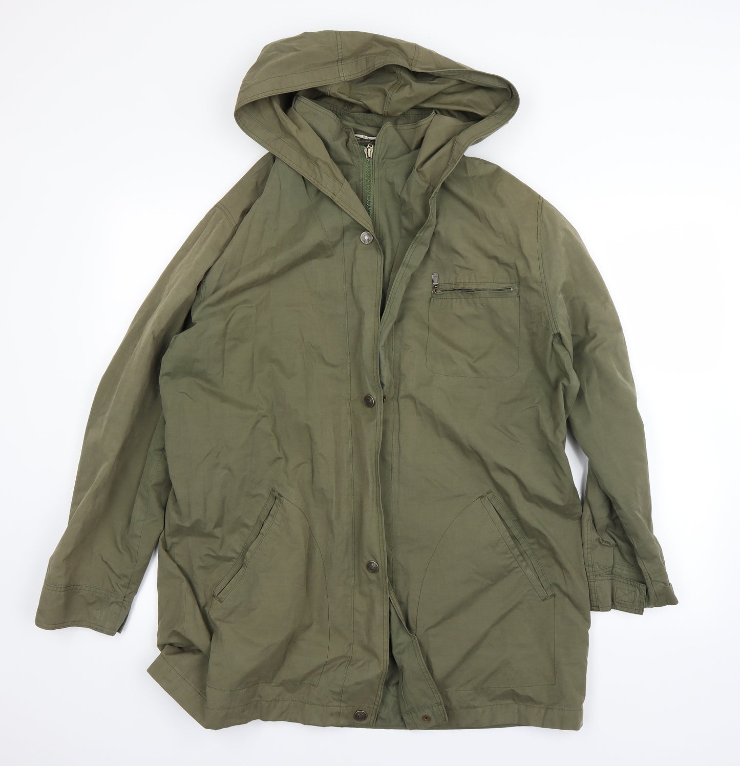 Marks and Spencer Womens Green   Rain Coat Coat Size 16