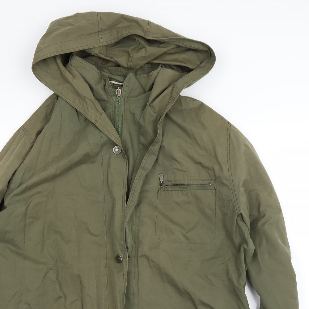 Marks and Spencer Womens Green   Rain Coat Coat Size 16