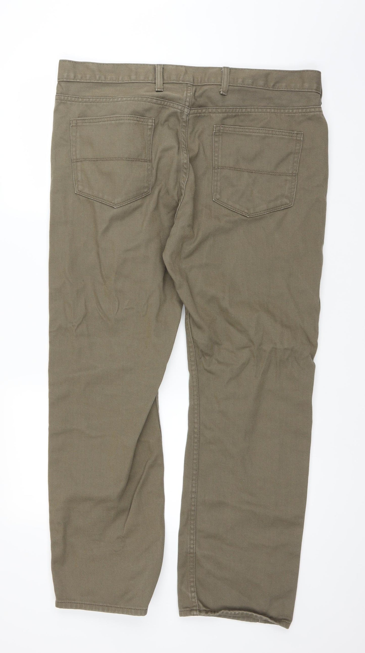 Marks and Spencer Mens Green   Straight Jeans Size 38 L28 in