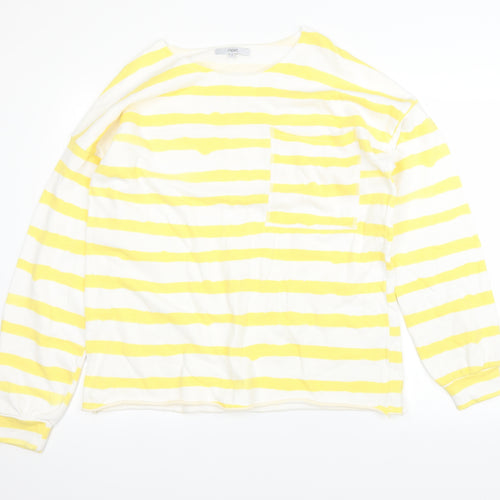 NEXT Womens Yellow Striped  Pullover Jumper Size 16