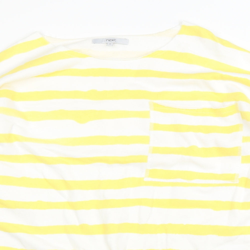 NEXT Womens Yellow Striped  Pullover Jumper Size 16