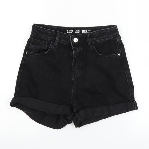 denimco Girls Black   Chino Shorts Size 10-11 Years