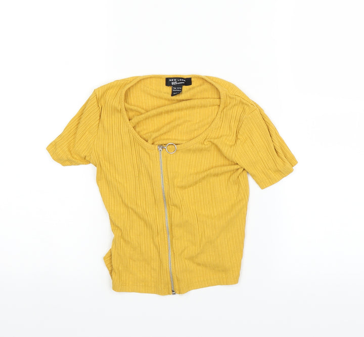New Look Girls Yellow Cardigan Jumper Size 12-13 Years