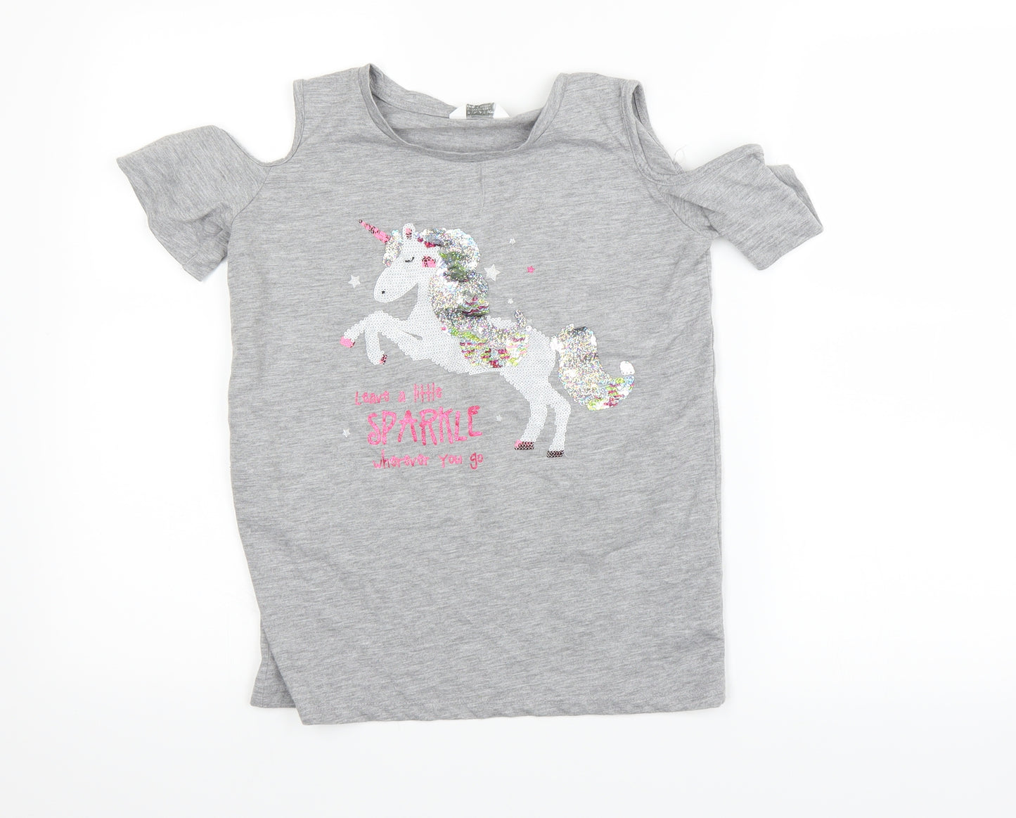 Primark Girls Grey   Basic T-Shirt Size 10-11 Years