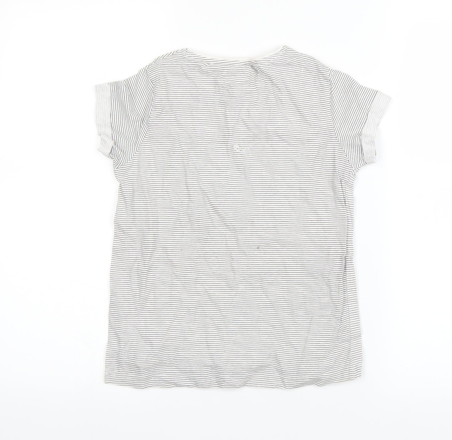 Primark Girls Black Striped  Basic T-Shirt Size 9-10 Years