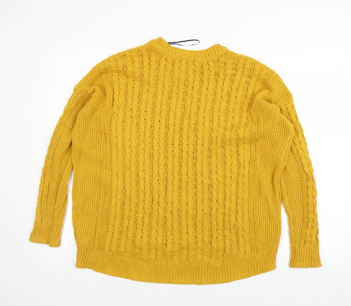 H&M Womens Yellow   Pullover Jumper Size M