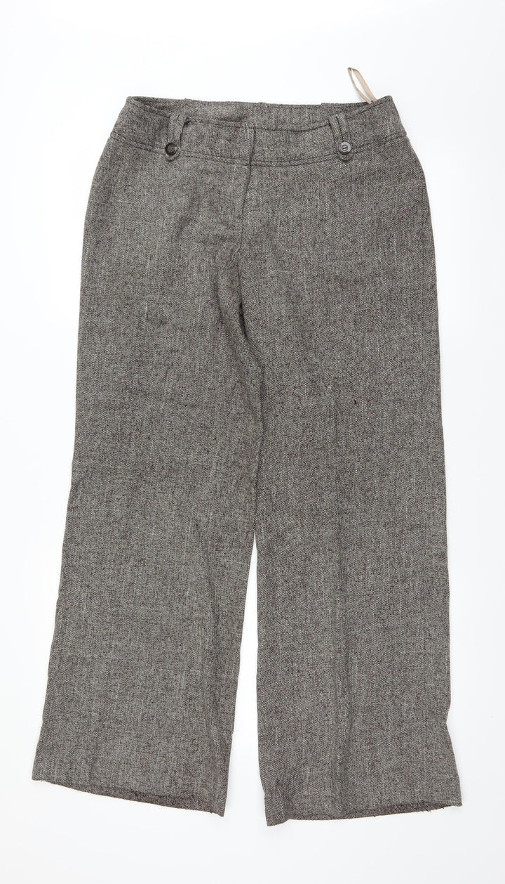 F&F Womens Brown Dress Pants Trousers Size 12 L29 in