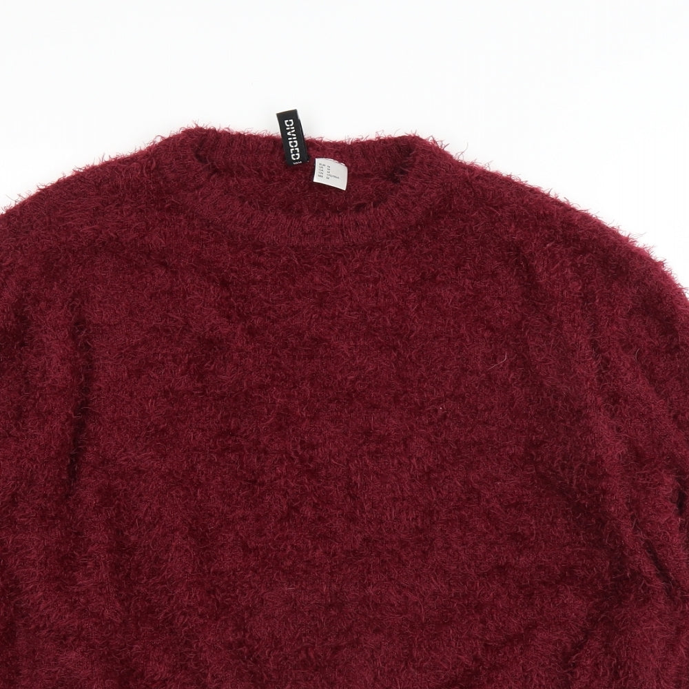 H&M Womens Red   Pullover Jumper Size M